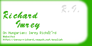 richard imrey business card